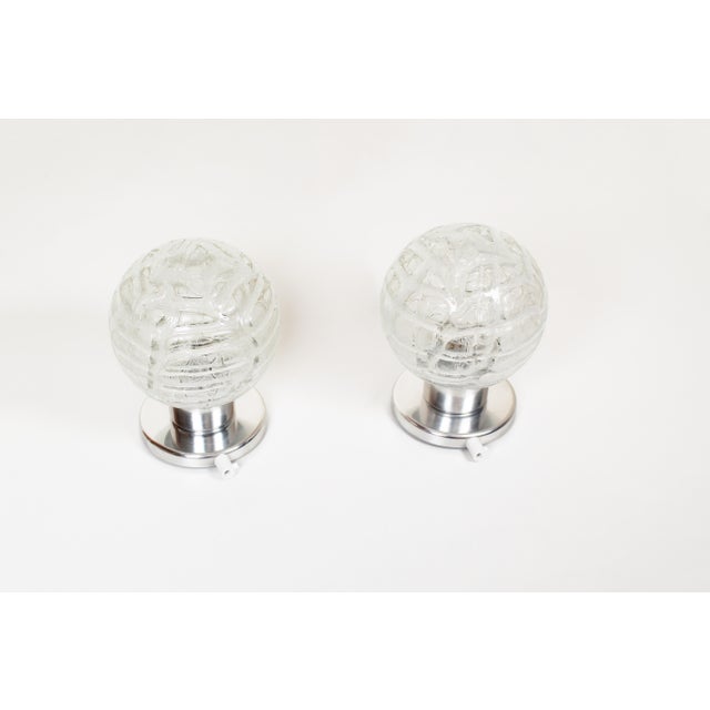 Vintage Chrome Wall Lamps from Doria Leuchten, 1970s, Set of 3 For Sale - Image 3 of 8