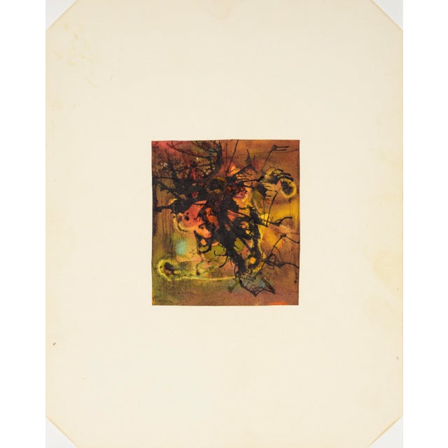 Abstract Colored Conversions - Abstract Watercolor and Ink on Paper by Dister For Sale - Image 3 of 5