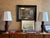 Two lampshades out of an ivory pongee silk with an ivory and lavender trim, with a drop in diffuser. Top: 10.75" across...