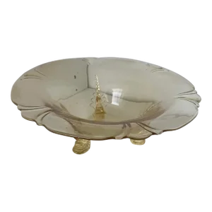1920s Art Deco Footed Glass Bowl by Heisey Glass