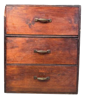 Vintage Wooden Filing Cabinet, Japan, 1930s