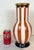 Modern Currey & Company Small Orange and White Stripes Porcelain Vase For Sale - Image 3 of 6