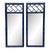 Chic Vintage Grand Pair of Dixie Aloha Faux Bamboo Mirrors in Bespoke Turtle and Crane Lapis Finish - A Statement Piece - Newly Painted For Sale