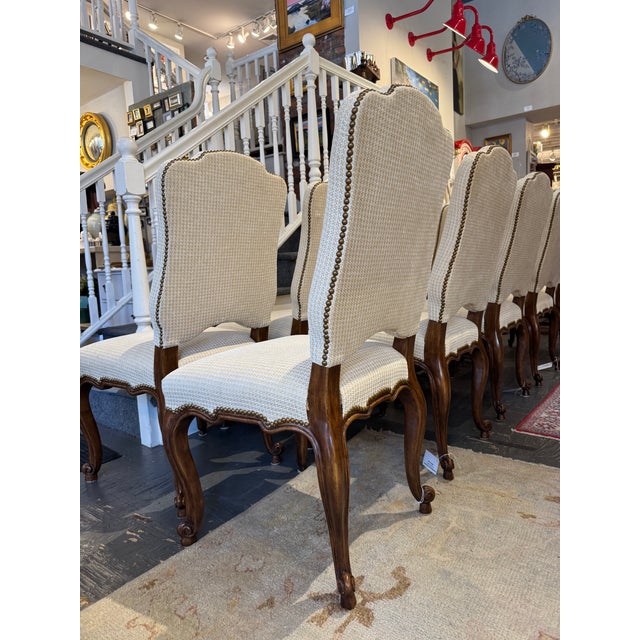 Minton-Spidell 20th Century Vintage Mahogany French Dining Chairs For Sale - Image 4 of 10