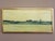 THE DISTANT GREEN Size: 13.2 x 26.6 inches (including frame) Oil on canvas A beautifully restrained mid-century abstract...