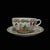 Figurative Chinese Export Famille Rose Medallion Porcelain Tea Cup & Saucer Set of 4 For Sale - Image 3 of 18