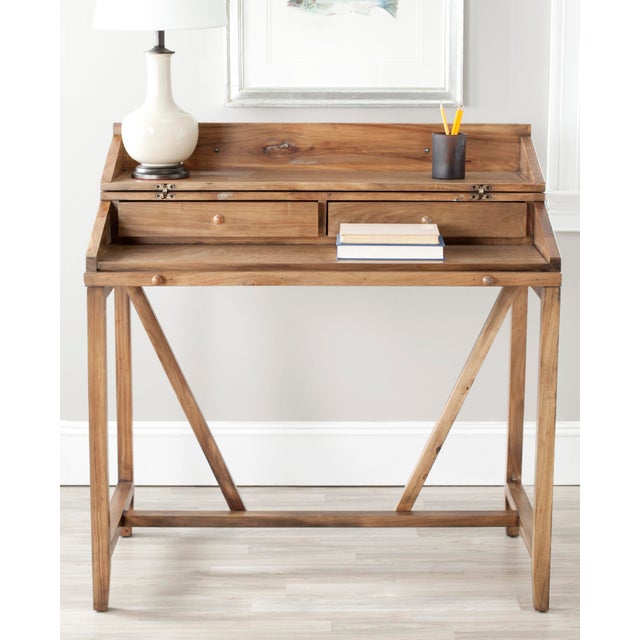Writing Desk & Pull Out in Oak For Sale In Philadelphia - Image 6 of 7