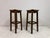 1960s Vintage French Bar Stools in Oak and Rush, 1960s, Set of 2 For Sale - Image 5 of 13