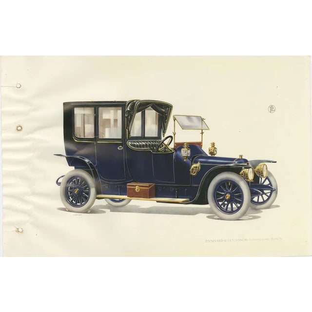 Panhard Et Levassor Coupe Avant Torpedo Car, 1914, Paper For Sale