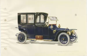 Panhard Et Levassor Coupe Avant Torpedo Car, 1914, Paper