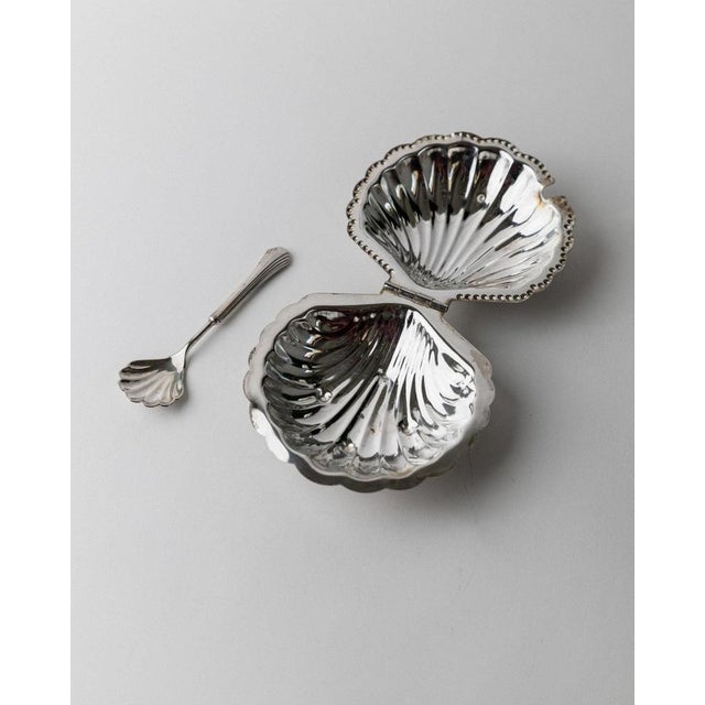 Metal Vintage Shell-Shaped Sugar Bowl, 1960s For Sale - Image 7 of 13