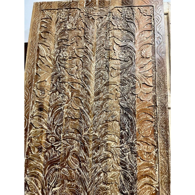 Celebrate artisan craftsmanship with this stunning vintage "Tree of Dreams" carved barn door panel, handcrafted from...
