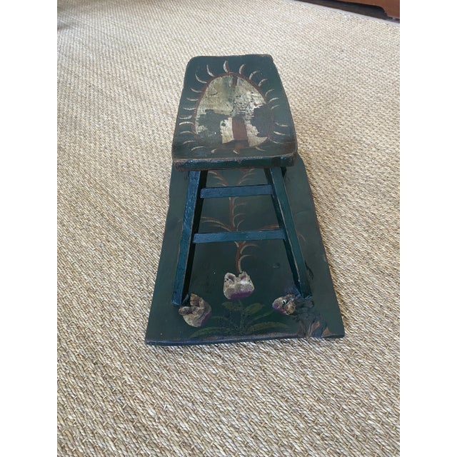 This charming small green wooden antique sleigh captures the timeless spirit of vintage craftsmanship. Crafted with care...