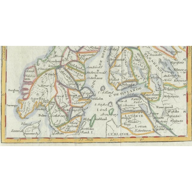 Antique Scandinavian Map of Sweden & Norway from Robert de Vaugondy, 1750s For Sale - Image 6 of 9