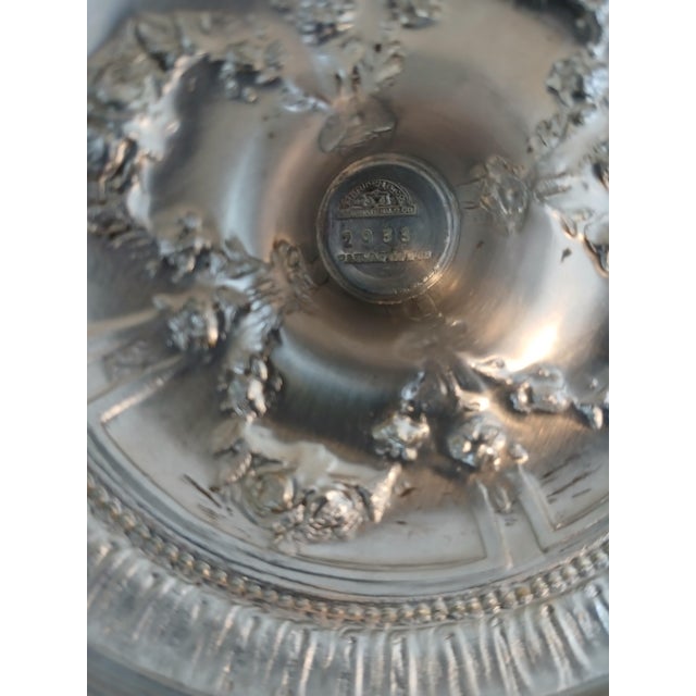 Antique Silver Plate Meriden Double Wedding Basket Centerpiece For Sale In Minneapolis - Image 6 of 9