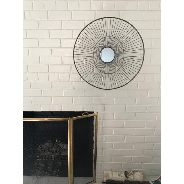 Sculptural Wire Mirror - Medium Size For Sale In Minneapolis - Image 6 of 6