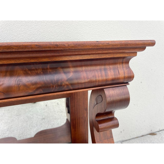 Berkey & Gay Antique Berkey & Gay Empire Revival Mahogany Petticoat Table For Sale - Image 4 of 11