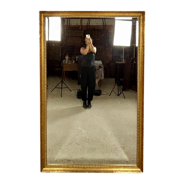 Large Spanish Giltwood Wall Mirror, 1950 For Sale - Image 6 of 15