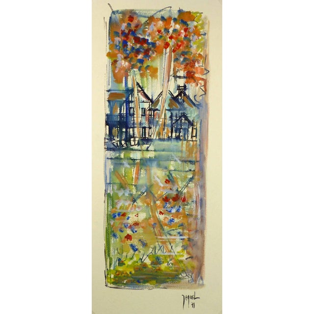 Jaquel, Vintage French Acrylic Painting - Versailles For Sale