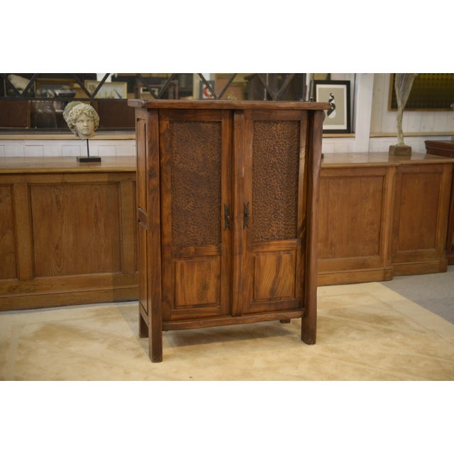 Brutalist Aranjou Wardrobe in Elm, 1960s For Sale - Image 4 of 11