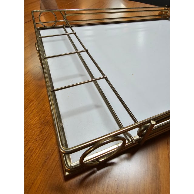 Mid Century Modern Portable Brass Tabletop Bar Tray Chairish