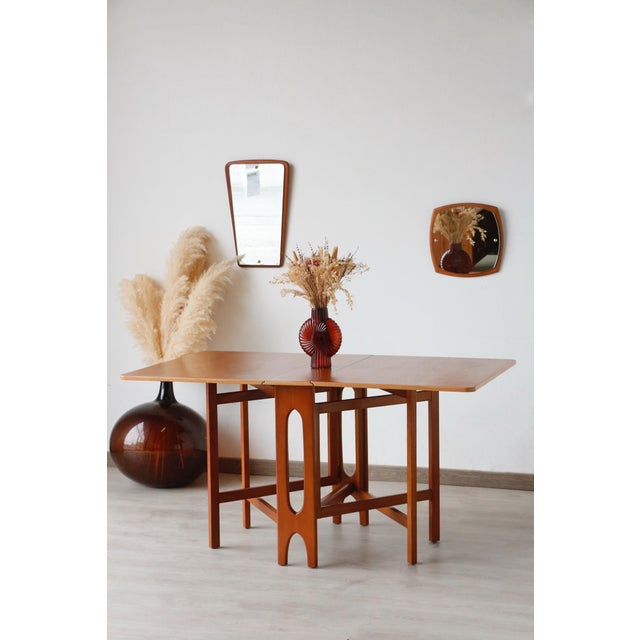 Mid-Century Modern Scandinavian Drop-Leaf Table in Bendt Winge Teak and Beech, 1960s For Sale - Image 3 of 17