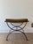 1960s Neoclassical Curule Stool in Patinated Metal, 1960s For Sale - Image 5 of 5