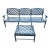 Cast Aluminum Hanamint Bench and Ottoman ** For Sale