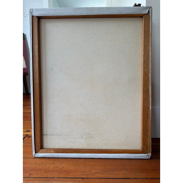 Vintage Monochromatic Abstract Painting For Sale - Image 9 of 9