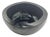 Mid 20th Century Italian Murano Black Art Glass Bowl Signed Boudin Murano For Sale