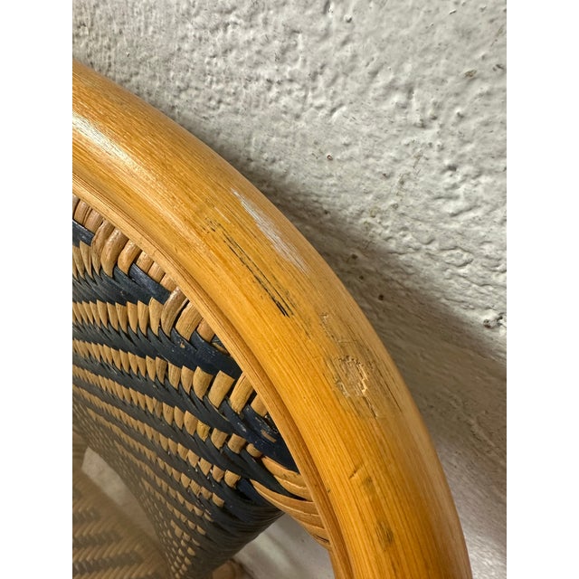 Wood Vintage Rattan Bistro Style Chairs, a Pair For Sale - Image 7 of 10