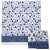 Birds on Vine Twin-XL Bed Blue Flat Sheet For Sale - Image 4 of 6