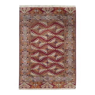 Galerie Shabab Collection Mid-20th Century Central Asian Tekke Throw Rug For Sale