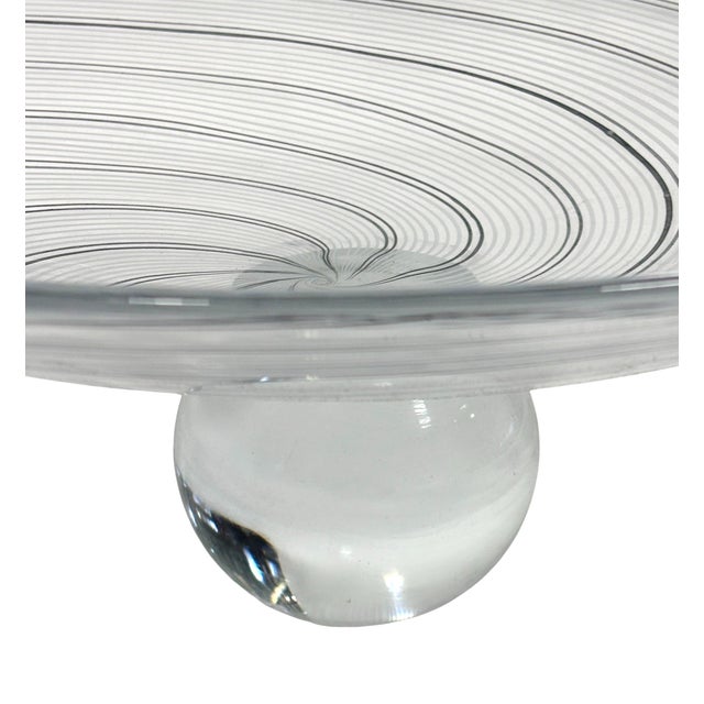 Contemporary Spiral Stripe Palace Footed Bowl For Sale - Image 3 of 5