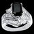 1 Carat Solitaire Emerald Cut Black Diamond Ring/Band 18 Karat White Gold For Sale - Image 17 of 18