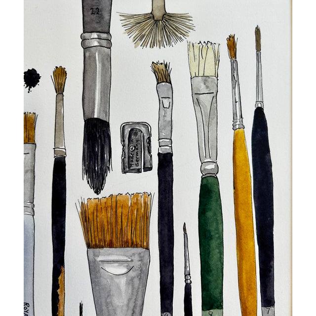 Original Watercolor Painting With Pen and Ink “Old Friends” For Sale - Image 9 of 9