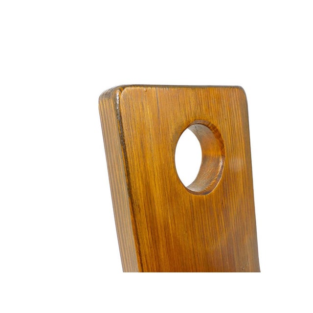 Brutalist Swiss Wooden Chairs, 1970s, Set of 2 For Sale - Image 9 of 18