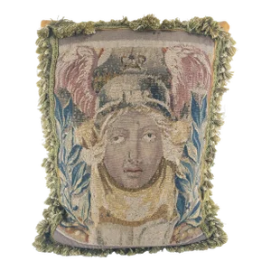 Early 16/17th Century French Pillow With Tapestry Fragment