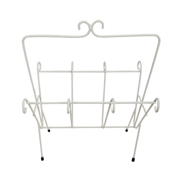 Italian Painted Iron Magazine Rack, 1970s For Sale - Image 11 of 18