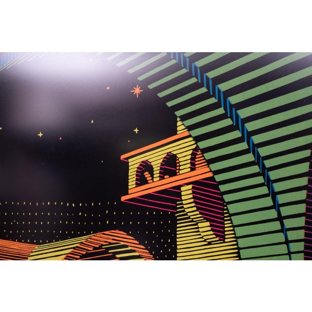 Black Light Poster Dream by M.C. Esher, 1960s For Sale - Image 6 of 13