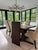 Brown Restoration Hardware Salvaged Wood Trestle Extension Dining Table With 6 Bennett Parsons Chairs For Sale - Image 8 of 12