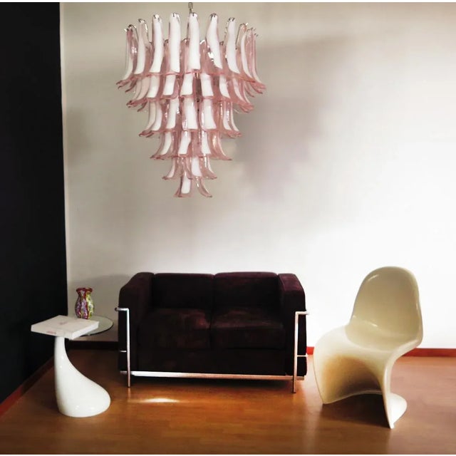 1990s Vintage Italian Murano Chandelier in the style of Mazzega, 1990 For Sale - Image 5 of 12