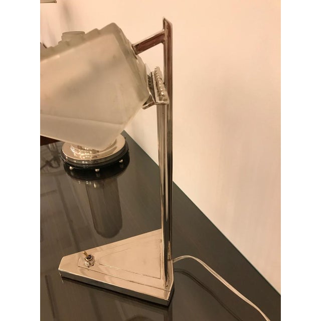 French Art Deco Desk Lamp Signed by Gênet Et Michon For Sale In New York - Image 6 of 13