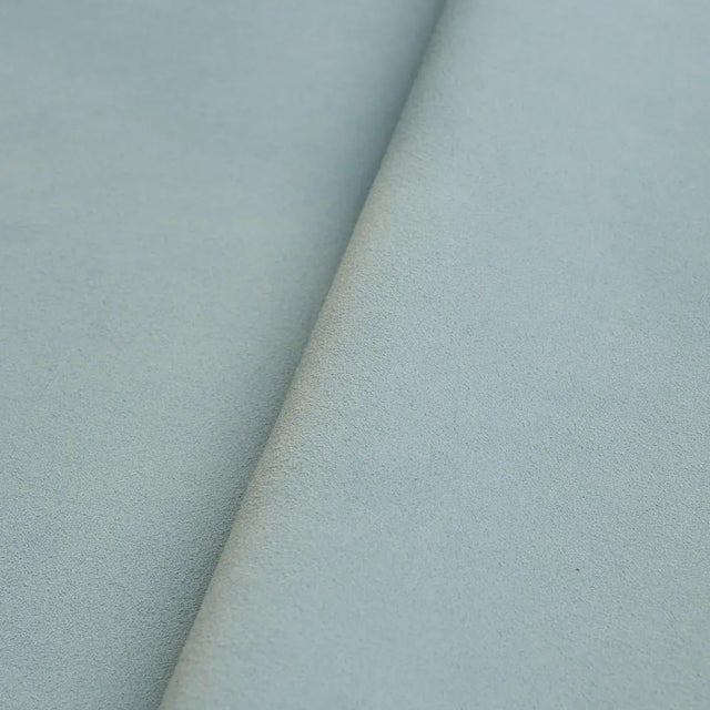 Transitional Sample - Schumacher Vegan Suede Fabric in Sky For Sale - Image 3 of 4