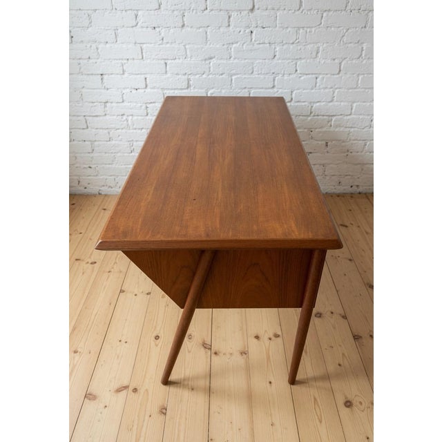 Wood Teak Desk by Gunnar Nielsen for Tibergaard, 1960s For Sale - Image 7 of 11