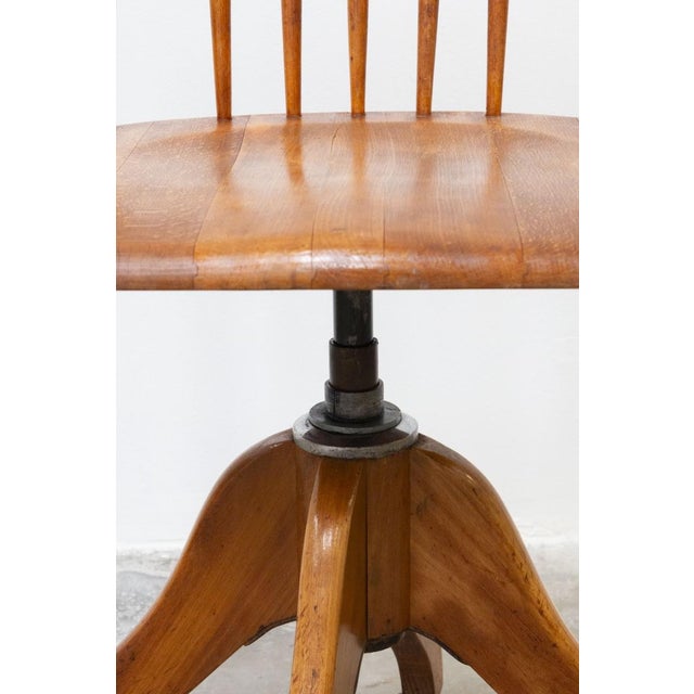 Industrial Industrial Swivel Laboratory Chair, 1940s For Sale - Image 3 of 8