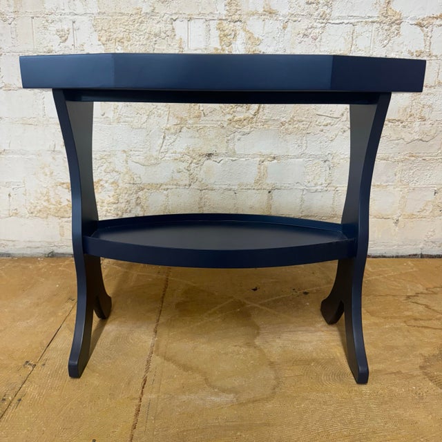 Lozer End Table - Navy Blue For Sale - Image 4 of 8