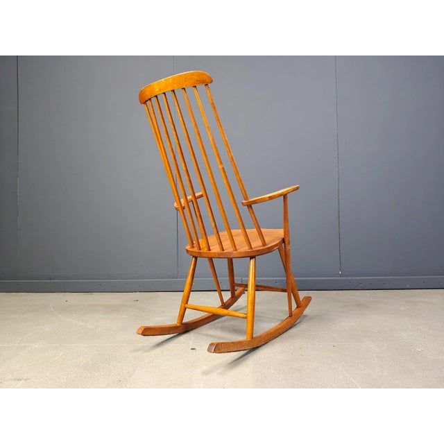 Mid-Century Spindle Rocking Chair, 1960s For Sale - Image 6 of 12