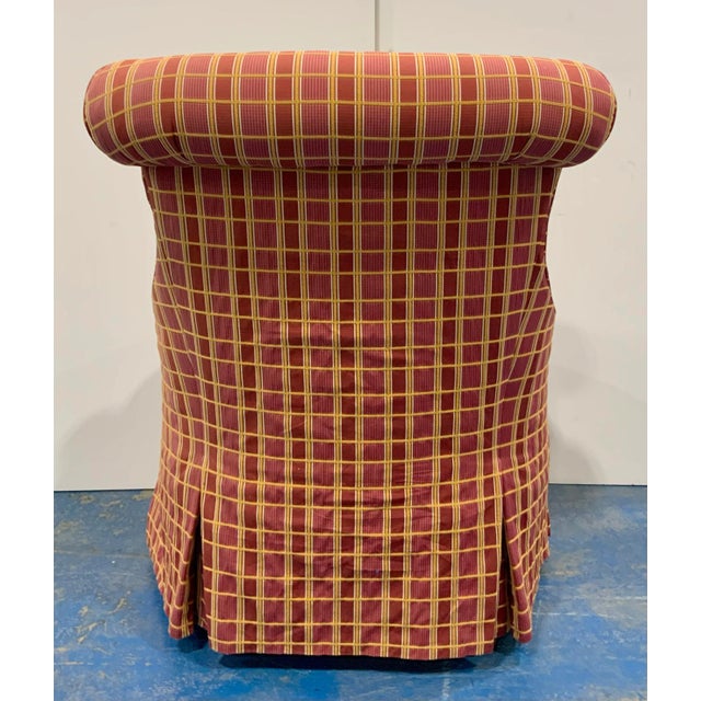 Vintage Southwood Co. Traditional Red Plaid Lounge Chair For Sale In Atlanta - Image 6 of 7