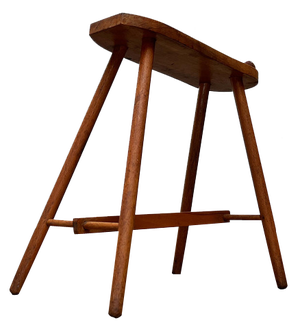 Mid-Century Wooden Shoe Shine Stand Stool, 1950s